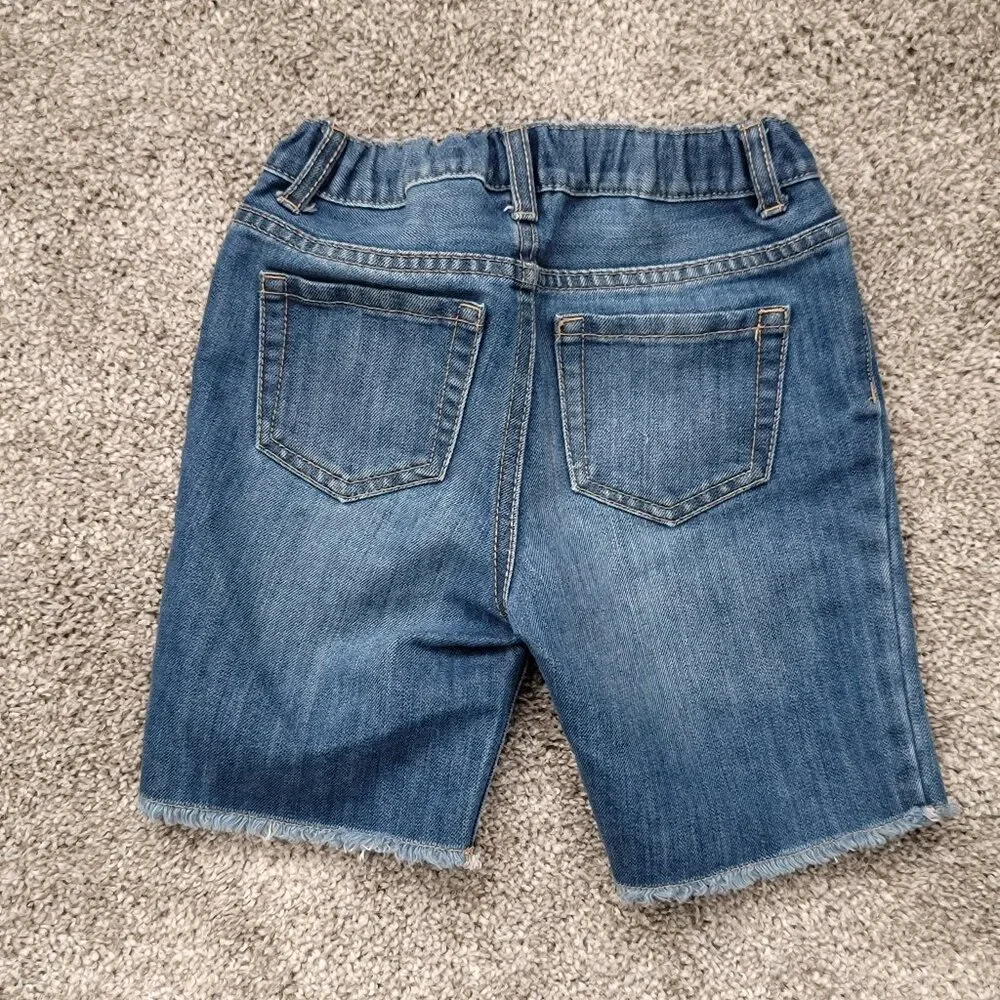 The Children's Place Blue Jean Shorts Midi-Long 5T Adjustible Waist